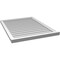 Ekena Millwork Vertical Surface Mount PVC Gable Vent w/ 2"W x 2"H , Brickmould Sill Frame, 30"W x 40"H GVPVE30X4003SN - alternate 3